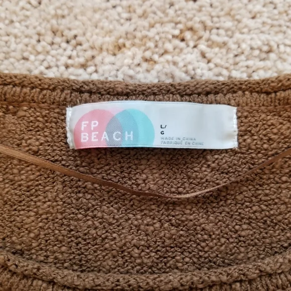 Free People Adelaide Sweater Set Candied Walnut Combo Size L Tank & Pants Set - Picture 14 of 16